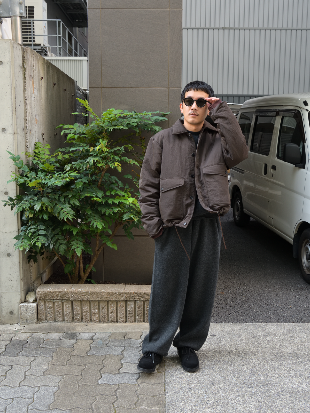 CAMIEL FORTGENS カミエルフォートヘンス PUFFED SIMPLE JACKET BROWN ブラウン CF.22.10.05.01 ジャケットPOLYAMIDE ポリアミド オランダ 26aw 春夏 日本取り扱い 名古屋 丸の内 セレクトショップ THIRD PLACE サードプレイス