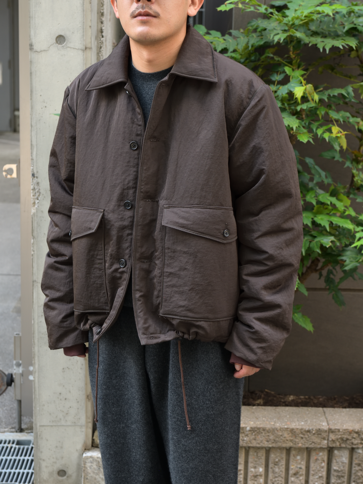CAMIEL FORTGENS カミエルフォートヘンス PUFFED SIMPLE JACKET BROWN ブラウン CF.22.10.05.01 ジャケットPOLYAMIDE ポリアミド オランダ 26aw 春夏 日本取り扱い 名古屋 丸の内 セレクトショップ THIRD PLACE サードプレイス