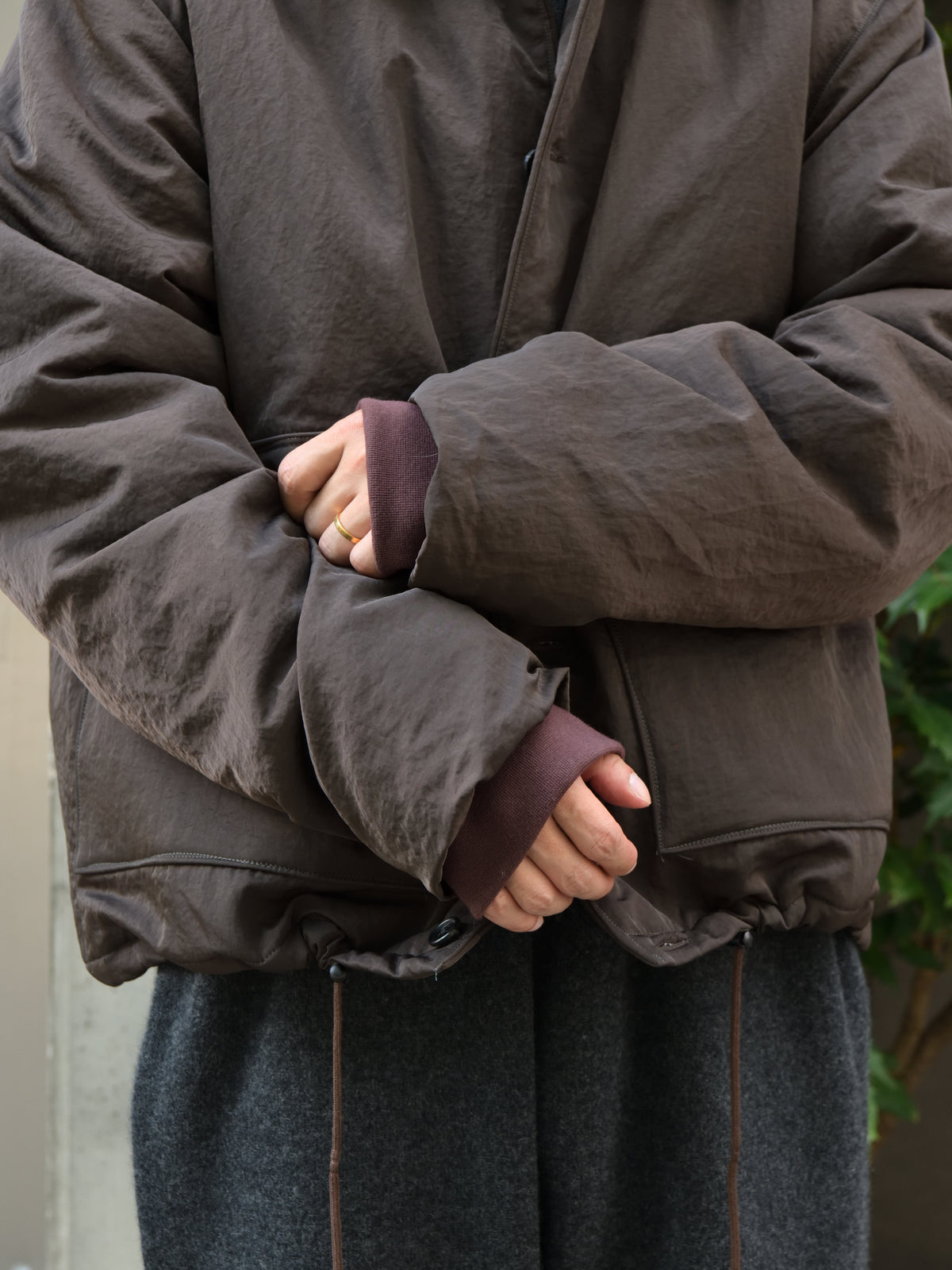 CAMIEL FORTGENS カミエルフォートヘンス PUFFED SIMPLE JACKET BROWN ブラウン CF.22.10.05.01 ジャケットPOLYAMIDE ポリアミド オランダ 26aw 春夏 日本取り扱い 名古屋 丸の内 セレクトショップ THIRD PLACE サードプレイス