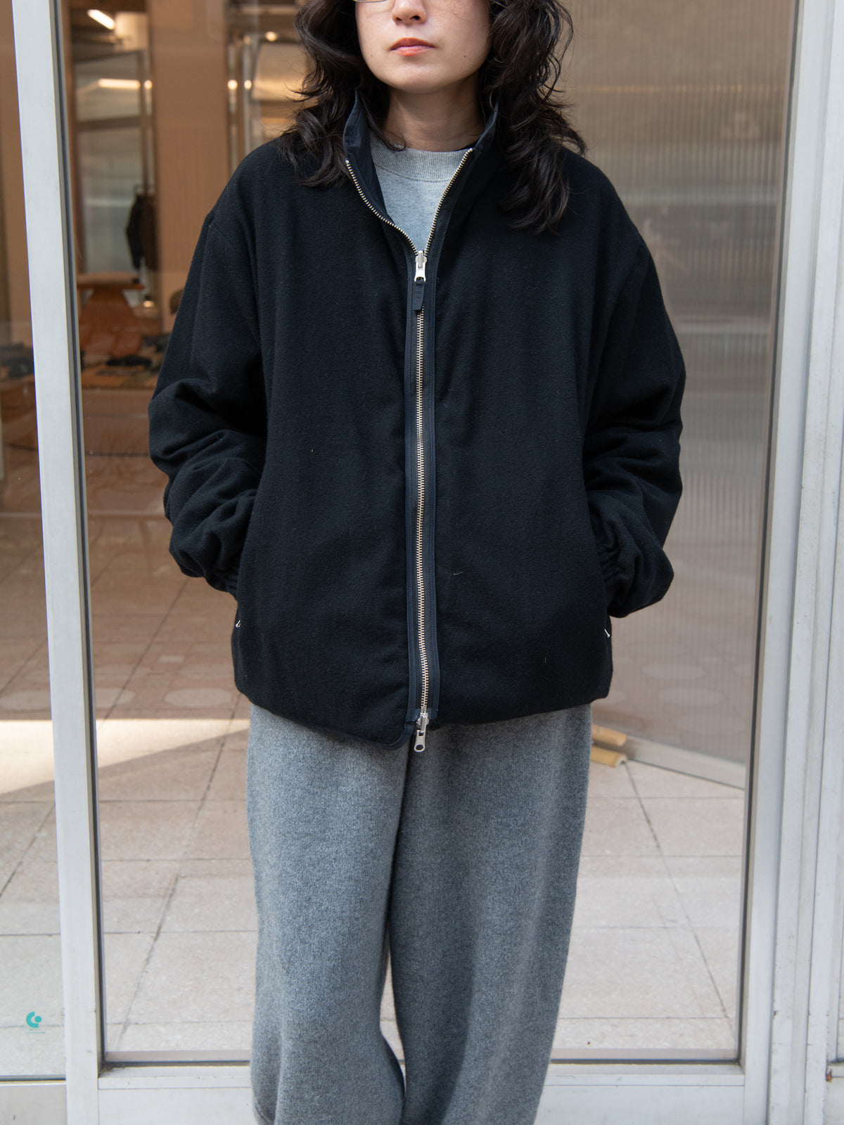 YOKE ヨーク Wool Cashmere Fleece Reversible Blouson BLACK YK26FW01362B ブラック 黒 リバーシブル NYLON WOOL CASHMERE ナイロン ウール カシミヤ ブルゾン 26FW 日本取り扱い 名古屋 丸の内 セレクトショップ THIRD PLACE サードプレイス