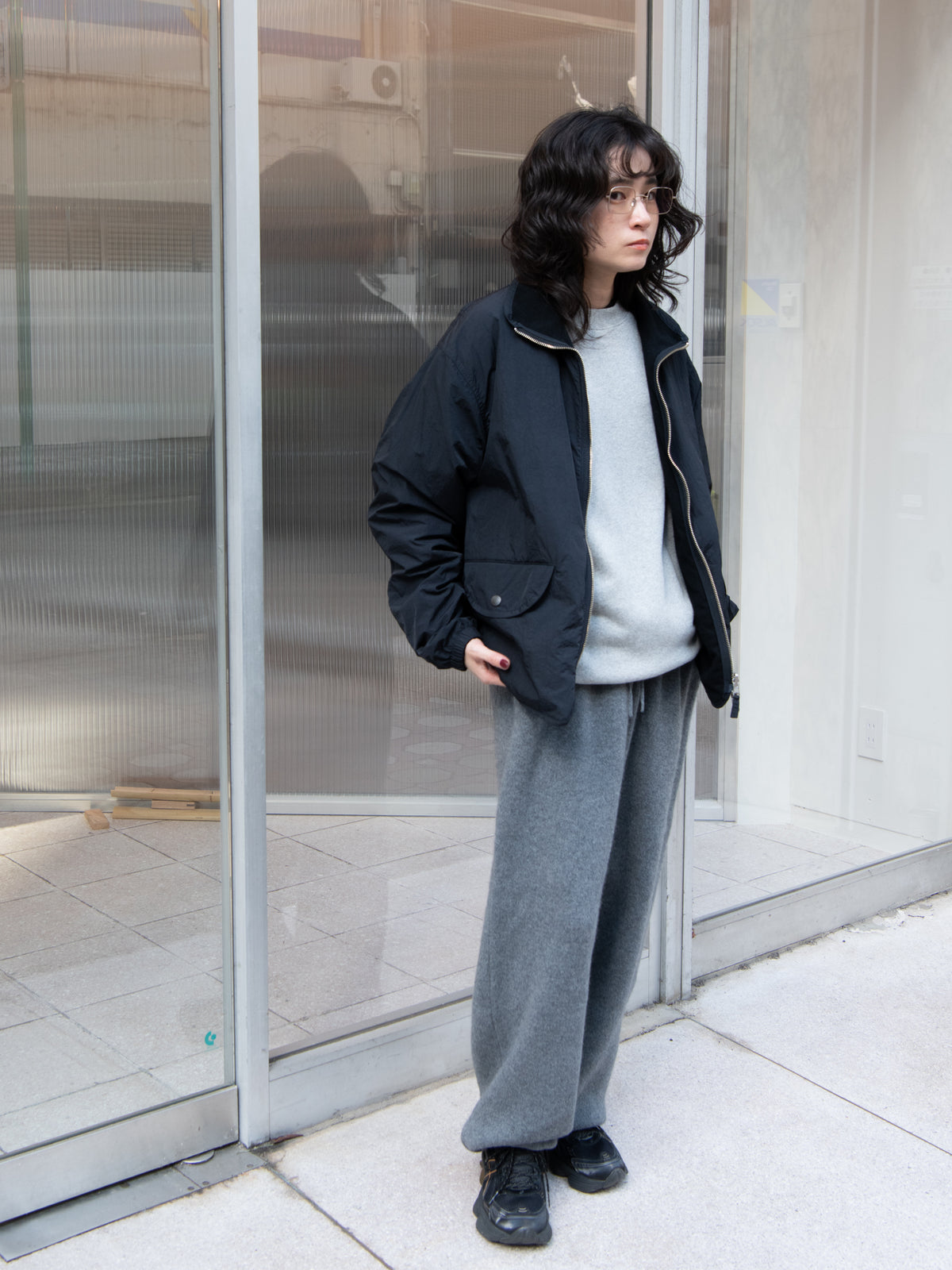 YOKE ヨーク Wool Cashmere Fleece Reversible Blouson BLACK YK26FW01362B ブラック 黒 リバーシブル NYLON WOOL CASHMERE ナイロン ウール カシミヤ ブルゾン 26FW 日本取り扱い 名古屋 丸の内 セレクトショップ THIRD PLACE サードプレイス