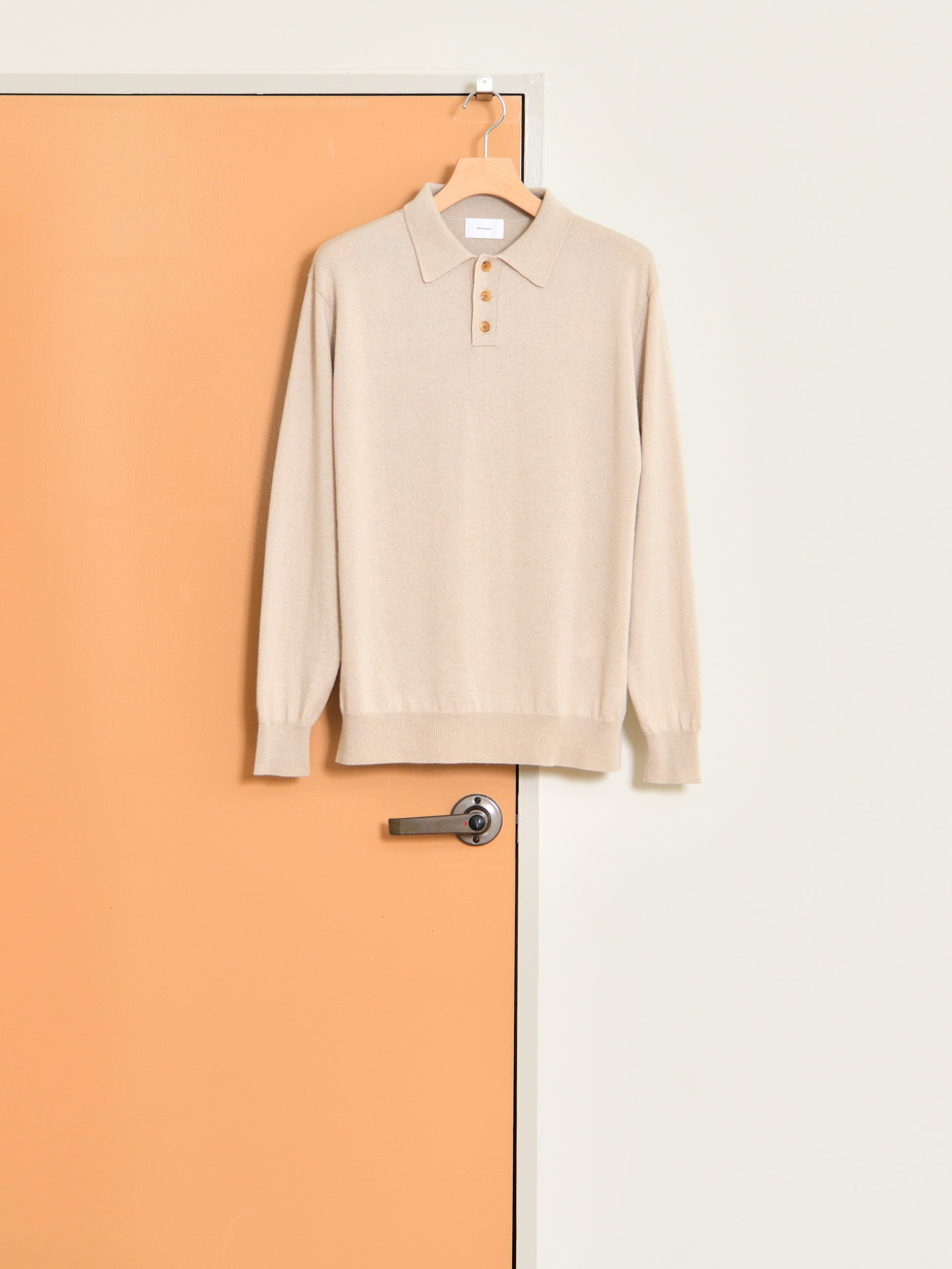 refomed リフォメッド SOFT FORM REKN-YN01 カシミヤ シルク ポロシャツ 26AW ナチュラル 夏 春 秋 ベージュ  愛知県 名古屋 丸の内 セレクトショップ THIRD PLACE サードプレイス