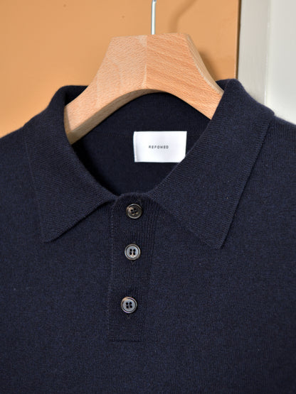 refomed リフォメッド SOFT FORM REKN-YN01 カシミヤ シルク ポロシャツ 26AW NAVY ネイビー 夏 春 秋 愛知県 名古屋 丸の内 セレクトショップ THIRD PLACE サードプレイス