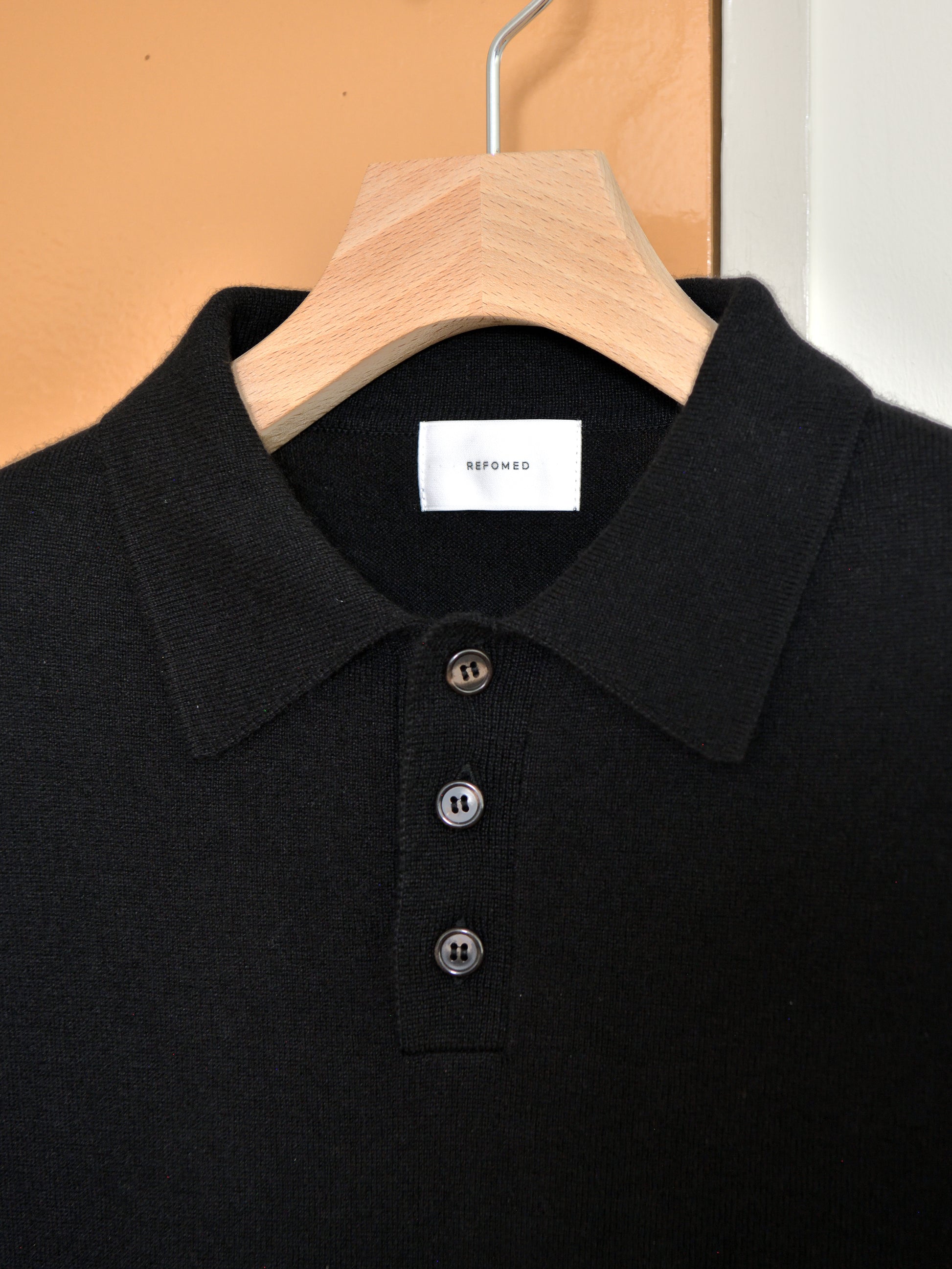 refomed リフォメッド SOFT FORM REKN-YN01 カシミヤ シルク ポロシャツ 26AW BLACK ブラック 夏 春 秋 愛知県 名古屋 丸の内 セレクトショップ THIRD PLACE サードプレイス