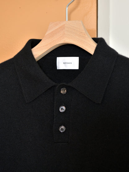 refomed リフォメッド SOFT FORM REKN-YN01 カシミヤ シルク ポロシャツ 26AW BLACK ブラック 夏 春 秋 愛知県 名古屋 丸の内 セレクトショップ THIRD PLACE サードプレイス