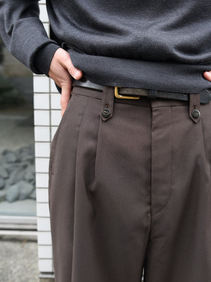 TOZAOU トザオウ Hollow Wide Trousers TOZ-26SS-PA0004 パンツ スラックス ブラウン 春夏 26SS 愛知県 名古屋 丸の内 セレクトショップ THIRD PLACE サードプレイス