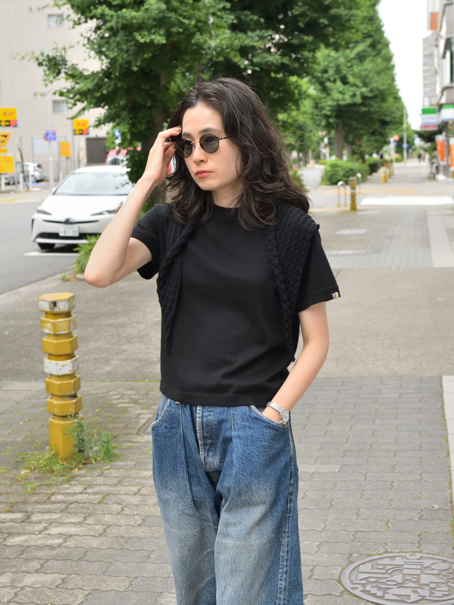 extreme cashmere エクストリームカシミヤ tina n.267 RAVEN ブラック カシミヤ コットン ユニセックス オランダ 26SS 日本取り扱い 名古屋 丸の内 セレクトショップ THIRD PLACE サードプレイス