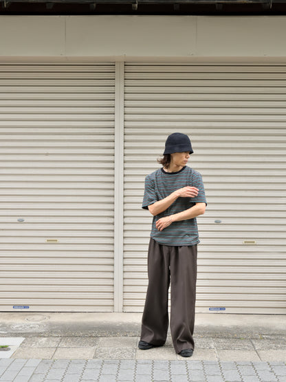 TOZAOU トザオウ Service Border Tee TOZ-26SS-CSTE01 Tシャツ ボーダー マルチ ブラック 春夏 26SS 愛知県 名古屋 丸の内 セレクトショップ THIRD PLACE サードプレイスCOMESANDGOES カムズアンドゴーズ　27207 和紙 KNIT FLAT HAT ハット コットン 和紙 ポリエステル 洗える 洗濯可能 通販 