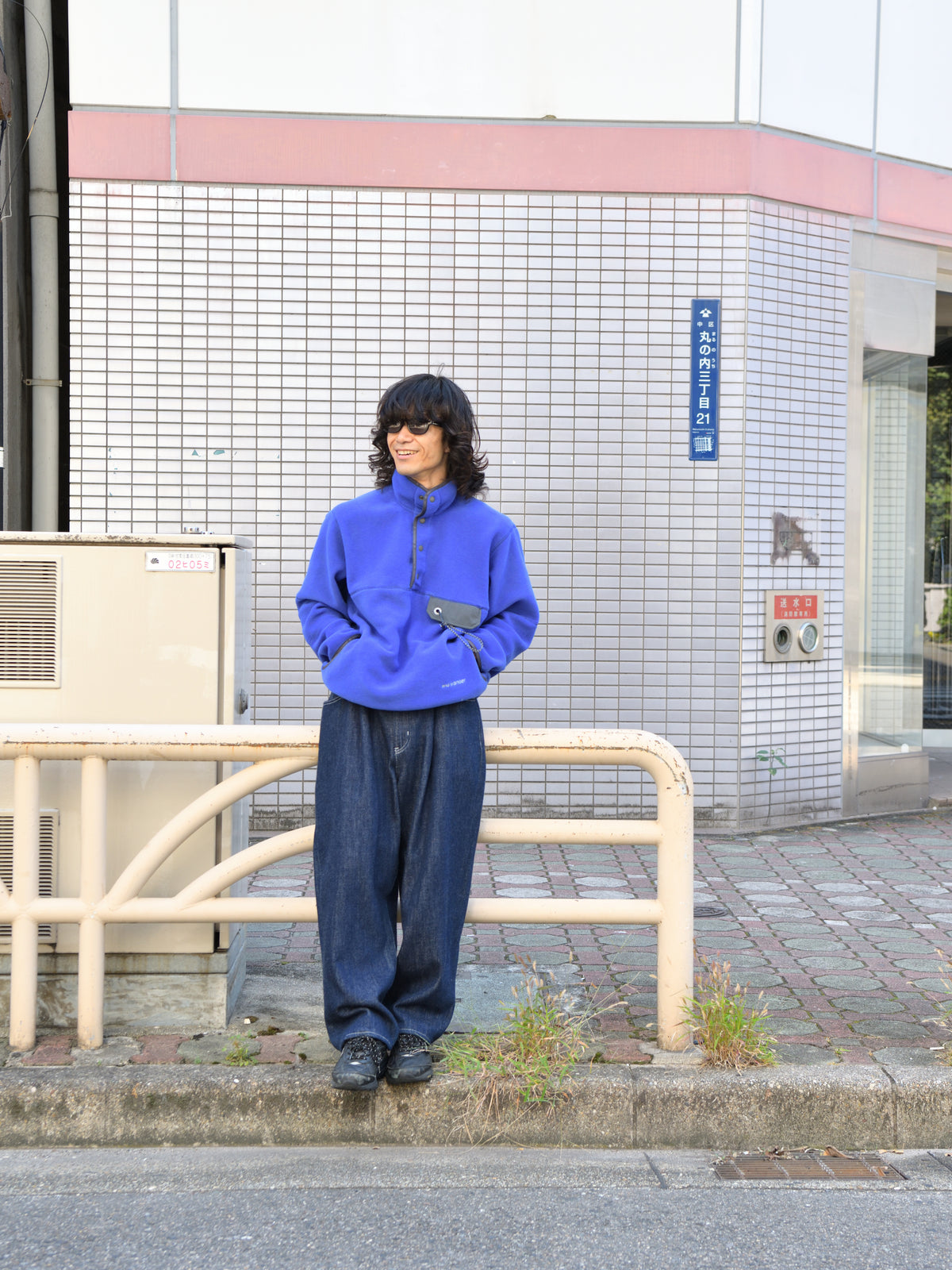andwander アンドワンダー wool fleece pullover 574-6281053 BLUE ブルー フリース ウール ポリエステル アウトドア 登山 キャンプ 26FW 日本取り扱い 名古屋 丸の内 セレクトショップ THIRD PLACE サードプレイス