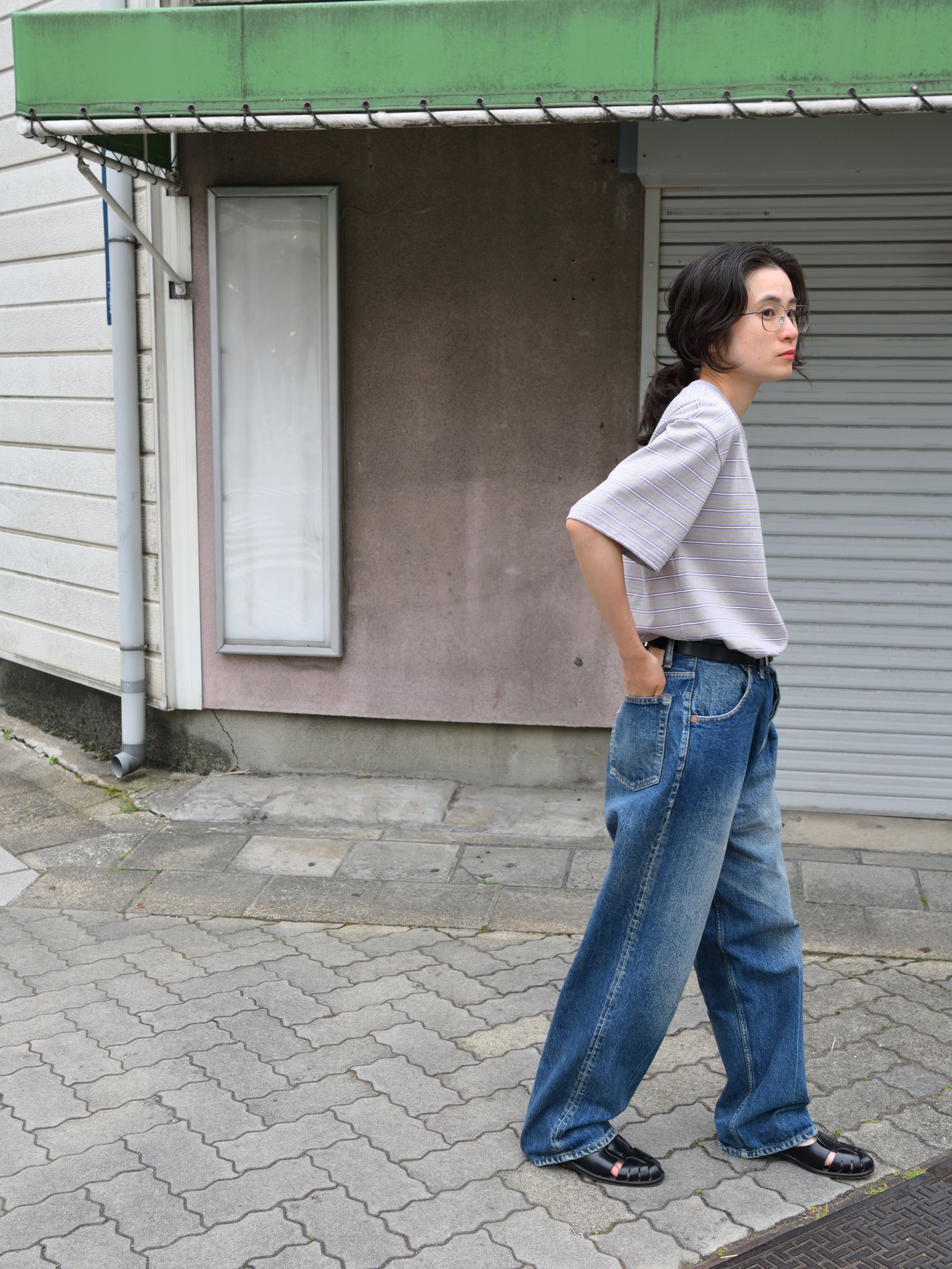 TOZAOU トザオウ Service Border Tee TOZ-26SS-CSTE01 Tシャツ ボーダー マルチ 紫 グレー 春夏 26SS 愛知県 名古屋 丸の内 セレクトショップ THIRD PLACE サードプレイス