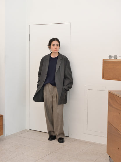 de dam foundation デダムファンデーション Nepped Cotton Jacket SUMI チャコール ジャケット　セットアップ ベーシック オランダ ユニセックス 26AW 愛知県 名古屋 丸の内 セレクトショップ THIRD PLACE サードプレイス