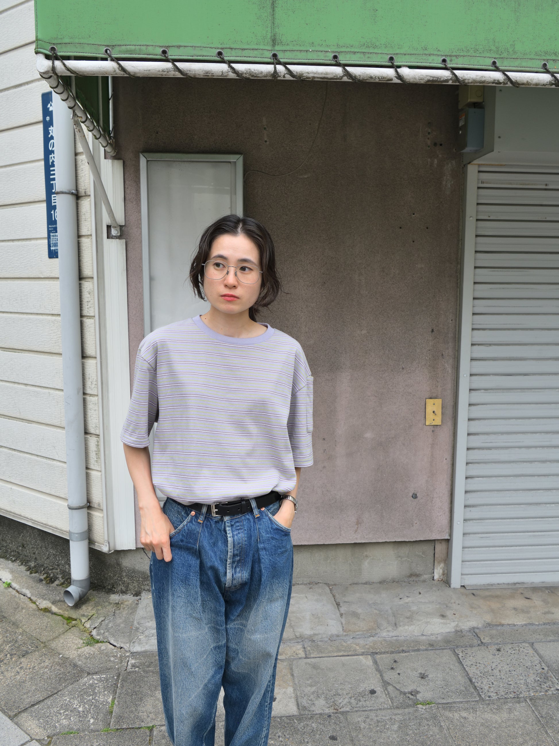 TOZAOU トザオウ Service Border Tee TOZ-26SS-CSTE01 Tシャツ ボーダー マルチ 紫 グレー 春夏 26SS 愛知県 名古屋 丸の内 セレクトショップ THIRD PLACE サードプレイス