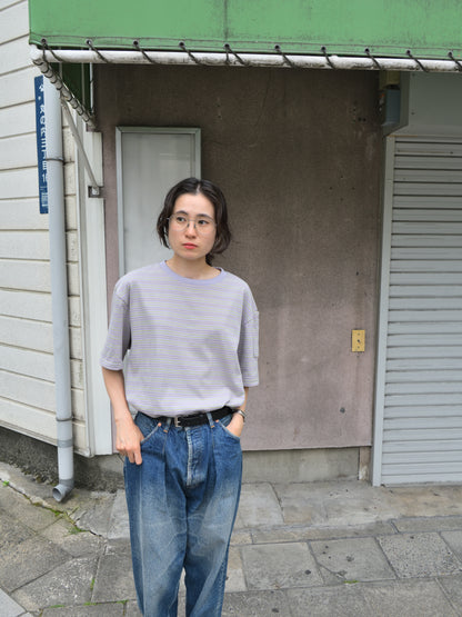 TOZAOU トザオウ Service Border Tee TOZ-26SS-CSTE01 Tシャツ ボーダー マルチ 紫 グレー 春夏 26SS 愛知県 名古屋 丸の内 セレクトショップ THIRD PLACE サードプレイス