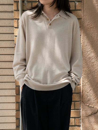 refomed リフォメッド SOFT FORM REKN-YN01 カシミヤ シルク ポロシャツ 26AW ナチュラル 夏 春 秋 ベージュ  愛知県 名古屋 丸の内 セレクトショップ THIRD PLACE サードプレイス