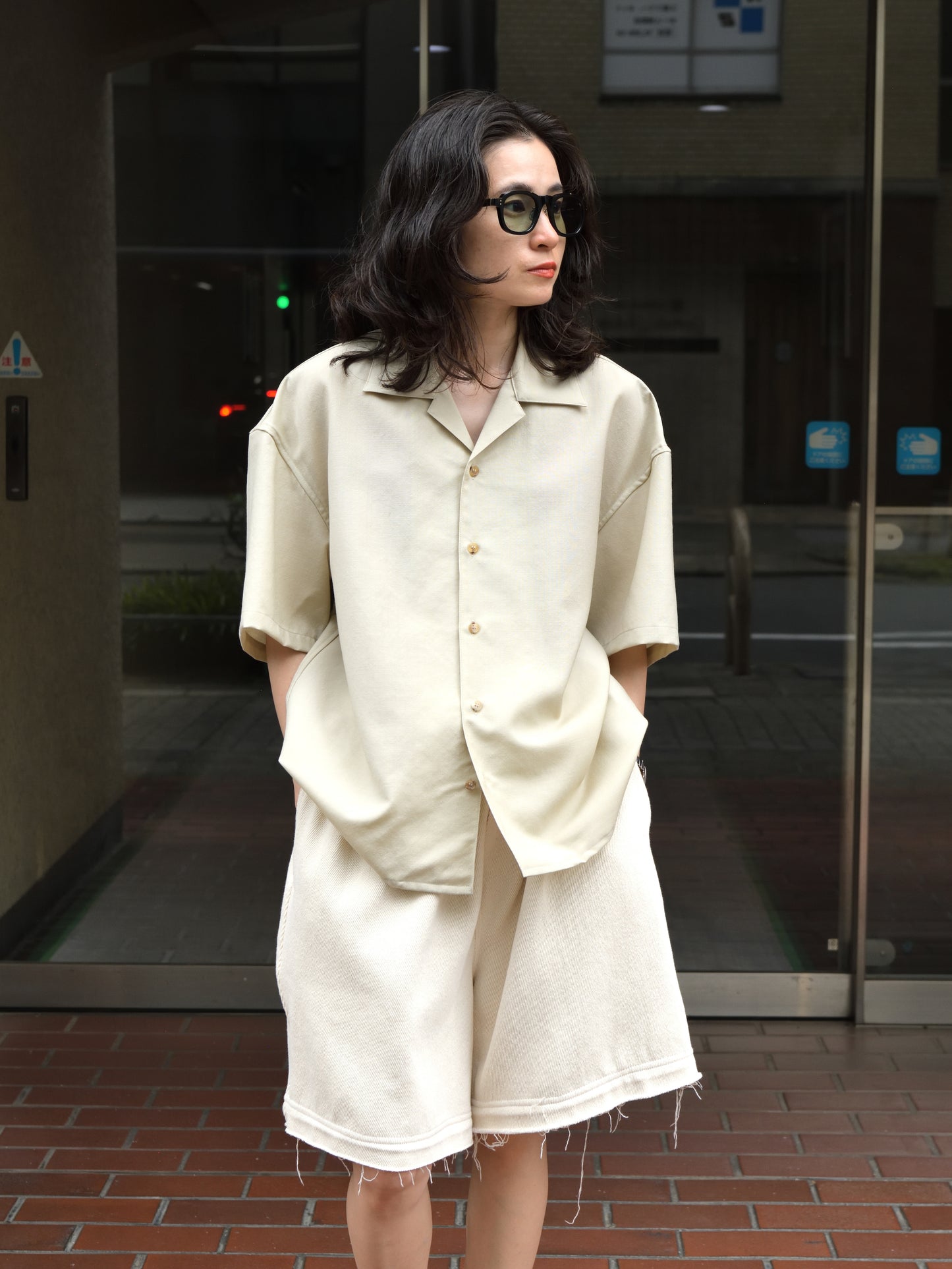 refomed リフォメッド WOOL DRIFT RESH-YN02 モヘア ウール シャツ 半袖シャツ  快適 セットアップ 夏 春 ベージュ ナチュラル 愛知県 名古屋 丸の内 セレクトショップ THIRD PLACE サードプレイス