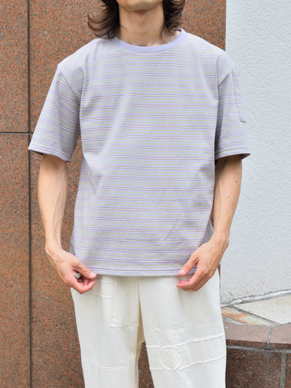 TOZAOU トザオウ Service Border Tee TOZ-26SS-CSTE01 Tシャツ ボーダー マルチ 紫 グレー 春夏 26SS 愛知県 名古屋 丸の内 セレクトショップ THIRD PLACE サードプレイス