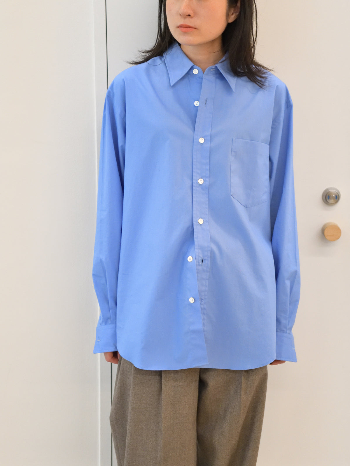 Ernie Palo アーニーパロ Standard Shirt EP12SH01 シャツ サックス SAX ベーシック ユニセックス 26AW 愛知県 名古屋 丸の内 セレクトショップ THIRD PLACE サードプレイス