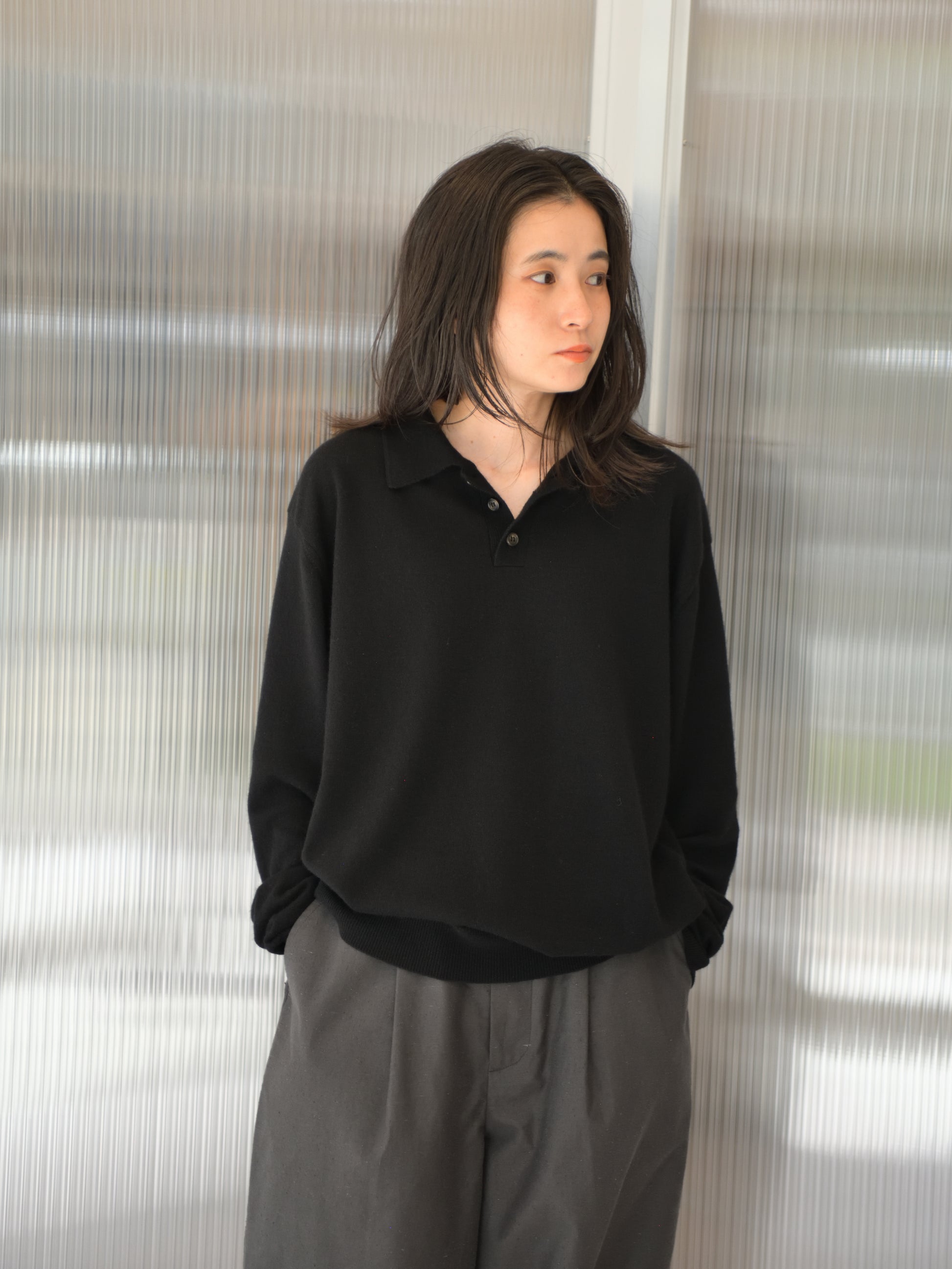 refomed リフォメッド SOFT FORM REKN-YN01 カシミヤ シルク ポロシャツ 26AW BLACK ブラック 夏 春 秋 愛知県 名古屋 丸の内 セレクトショップ THIRD PLACE サードプレイス