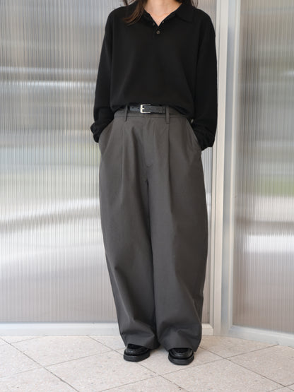 de dam foundation デダムファンデーション Nepped Cotton Trousers SUMI チャコール トラウザーズ セットアップ ベーシック オランダ ユニセックス 26AW 愛知県 名古屋 丸の内 セレクトショップ THIRD PLACE サードプレイス