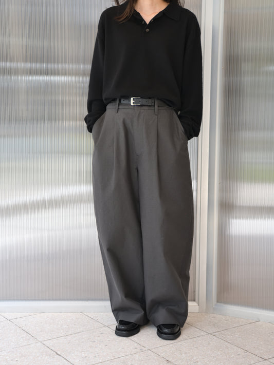 de dam foundation デダムファンデーション Nepped Cotton Trousers SUMI チャコール トラウザーズ セットアップ ベーシック オランダ ユニセックス 26AW 愛知県 名古屋 丸の内 セレクトショップ THIRD PLACE サードプレイス