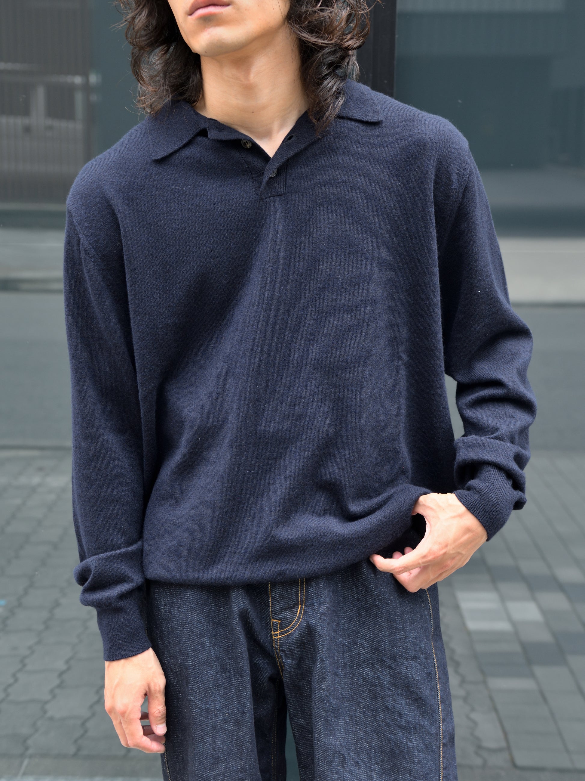 refomed リフォメッド SOFT FORM REKN-YN01 カシミヤ シルク ポロシャツ 26AW NAVY ネイビー 夏 春 秋 愛知県 名古屋 丸の内 セレクトショップ THIRD PLACE サードプレイス