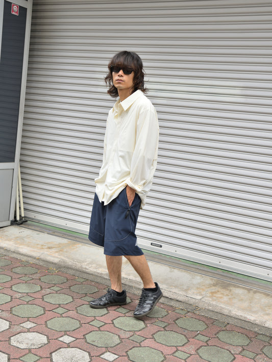 andwander trek short pants 574-6122009 ショーツ ネイビー  定番 HIKING PATROL ハイキングパトロール SS26108 ALIGN BUTTON UP SHIRT オフホワイト offwhite ナイロンジャケット 北欧 ノルウェー アウトドア 都会 26SS 愛知県 名古屋 丸の内 セレクトショップ THIRD PLACE サードプレイス
