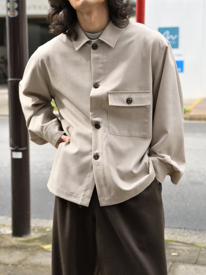 refomed リフォメッド Skip Box SHIRT "TW" NATURAL ナチュラル RESH-039 ポリエステル  ウール WOOL POLYESTER シャツ 26aw 春夏 日本取り扱い 名古屋 丸の内 セレクトショップ THIRD PLACE サードプレイス