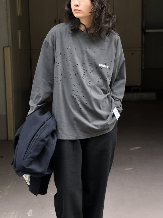 SATISFY サティスファイ MothTech Long Tee AGED BLACK 11113-00A02 ブラック ビンテージ加工 COTTON コットン フランス パリ paris 26FW 日本取り扱い 名古屋 丸の内 セレクトショップ THIRD PLACE サードプレイス