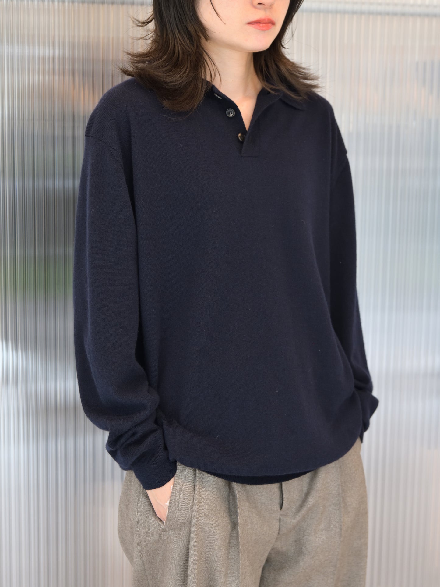 refomed リフォメッド SOFT FORM REKN-YN01 カシミヤ シルク ポロシャツ 26AW NAVY ネイビー 夏 春 秋 愛知県 名古屋 丸の内 セレクトショップ THIRD PLACE サードプレイス