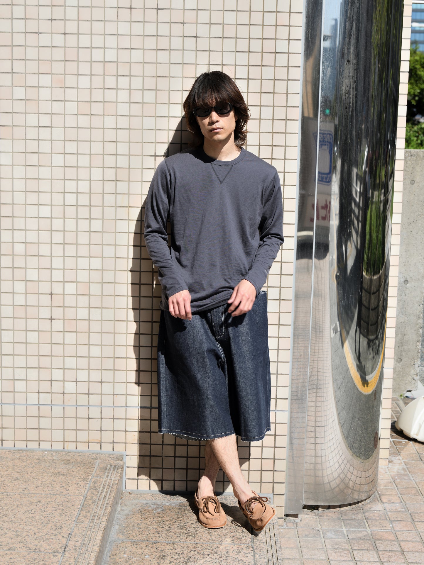 and wander アンドワンダー merino base LS T 574-6964026 メリノウール アウトドア 快適 charcoal チャコール 日本 名古屋 セレクトショップ THIRD PLACE サードプレイス 名古屋 愛知県 東海 セレクトショップ THIRD PLACE サードプレイス