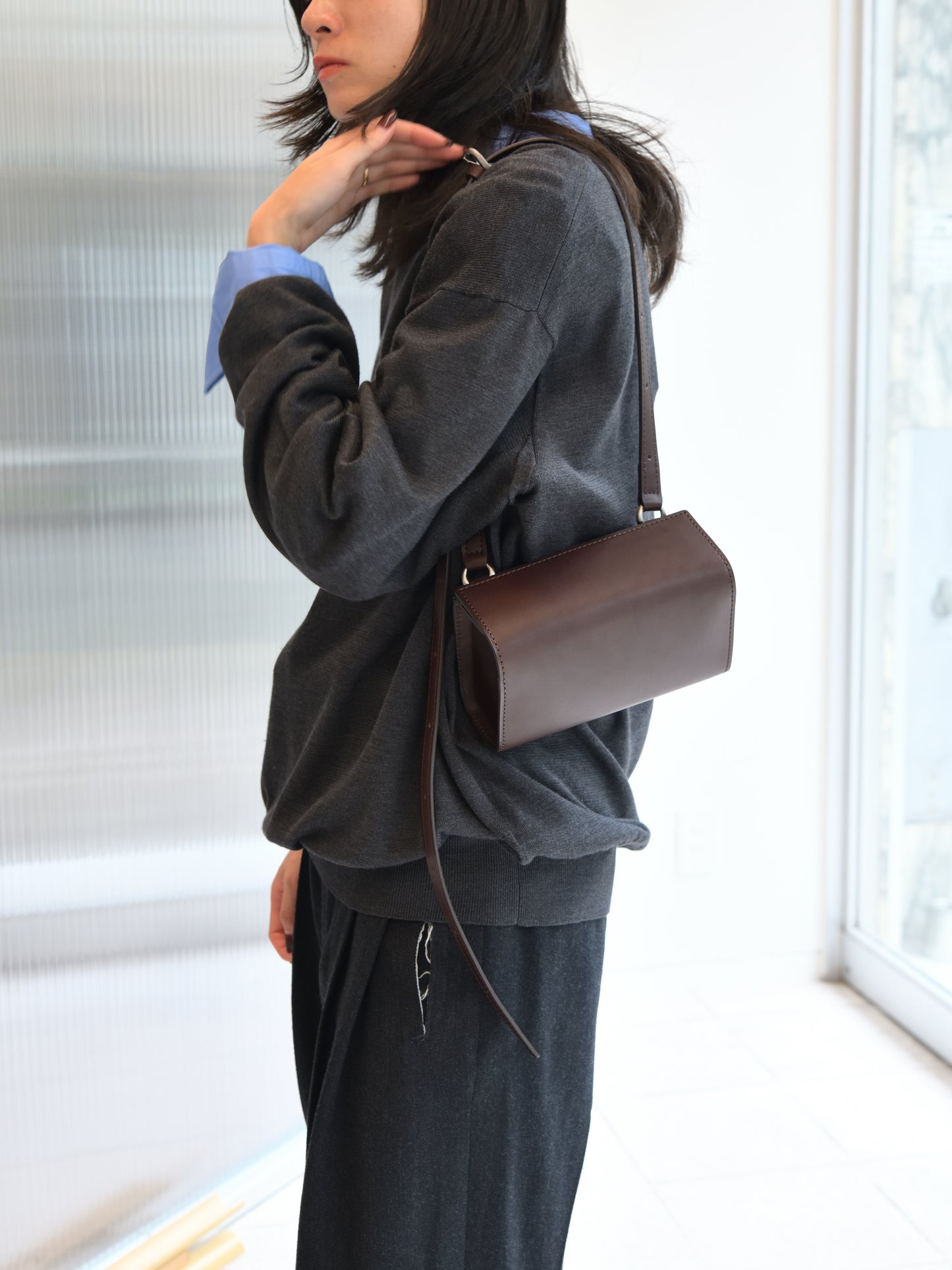 YOKE ヨーク TUCHIYA KABAN Camera Bag YK26FW01402A レザー カウ コラボ BROWN ブラウン 26FW 日本取り扱い 名古屋 丸の内 セレクトショップ THIRD PLACE サードプレイス