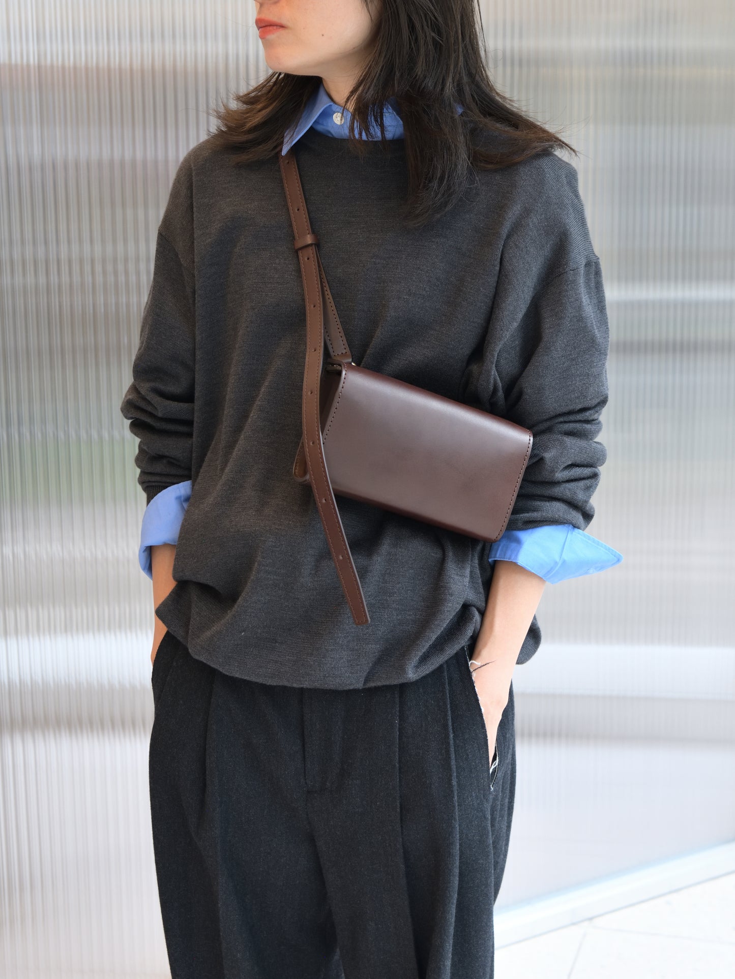 YOKE ヨーク TUCHIYA KABAN Camera Bag YK26FW01402A レザー カウ コラボ BROWN ブラウン 26FW 日本取り扱い 名古屋 丸の内 セレクトショップ THIRD PLACE サードプレイス