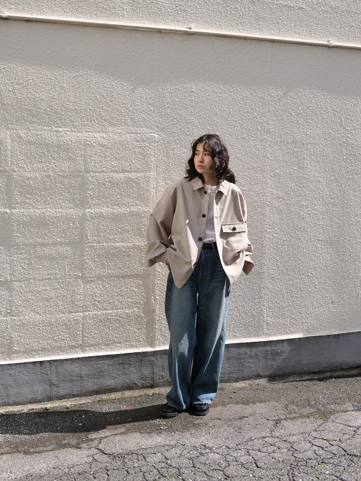 refomed リフォメッド Skip Box SHIRT "TW" NATURAL ナチュラル RESH-039 ポリエステル  ウール WOOL POLYESTER シャツ 26aw 春夏 日本取り扱い 名古屋 丸の内 セレクトショップ THIRD PLACE サードプレイス
