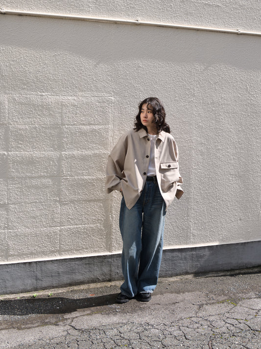 refomed リフォメッド Skip Box SHIRT "TW" NATURAL ナチュラル RESH-039 ポリエステル  ウール WOOL POLYESTER シャツ 26aw 春夏 日本取り扱い 名古屋 丸の内 セレクトショップ THIRD PLACE サードプレイス