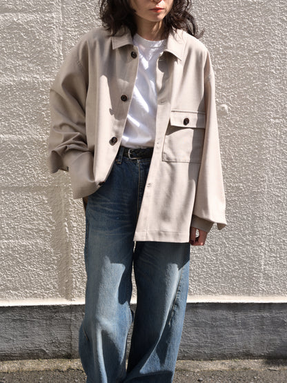 refomed リフォメッド Skip Box SHIRT "TW" NATURAL ナチュラル RESH-039 ポリエステル  ウール WOOL POLYESTER シャツ 26aw 春夏 日本取り扱い 名古屋 丸の内 セレクトショップ THIRD PLACE サードプレイス