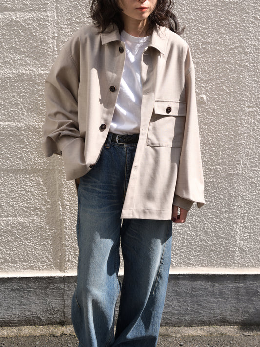 refomed リフォメッド Skip Box SHIRT "TW" NATURAL ナチュラル RESH-039 ポリエステル  ウール WOOL POLYESTER シャツ 26aw 春夏 日本取り扱い 名古屋 丸の内 セレクトショップ THIRD PLACE サードプレイス