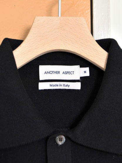 ANOTHER ASPECT アナザーアスペクト POLO SHIRT 3.0 ポロシャツ 新作 ブラック オーガニックコットン デンマーク コペンハーゲン 26ss 日本取り扱い 名古屋 丸の内 セレクトショップ THIRD PLACE サードプレイス