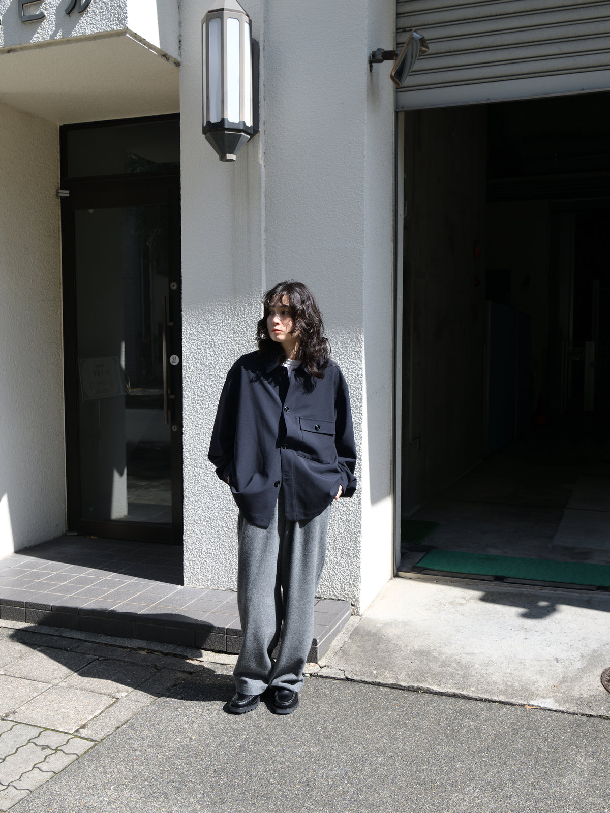 refomed リフォメッド Skip Box SHIRT "TW" NAVY ネイビー RESH-039 ポリエステル  ウール WOOL POLYESTER シャツ 26aw 春夏 日本取り扱い 名古屋 丸の内 セレクトショップ THIRD PLACE サードプレイス