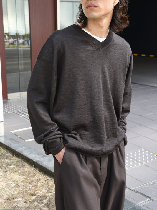 YOKE ヨーク RAMIE WOOL V-NECK SWEATER YK26SS01245S ニット 春ニット ラミーウール 26SS 日本取り扱い 名古屋 丸の内 セレクトショップ THIRD PLACE サードプレイス
