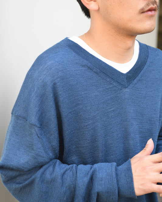 YOKE ヨーク RAMIE WOOL V-NECK SWEATER YK26SS01245S ニット 春ニット ラミーウール 26SS 日本取り扱い 名古屋 丸の内 セレクトショップ THIRD PLACE サードプレイス