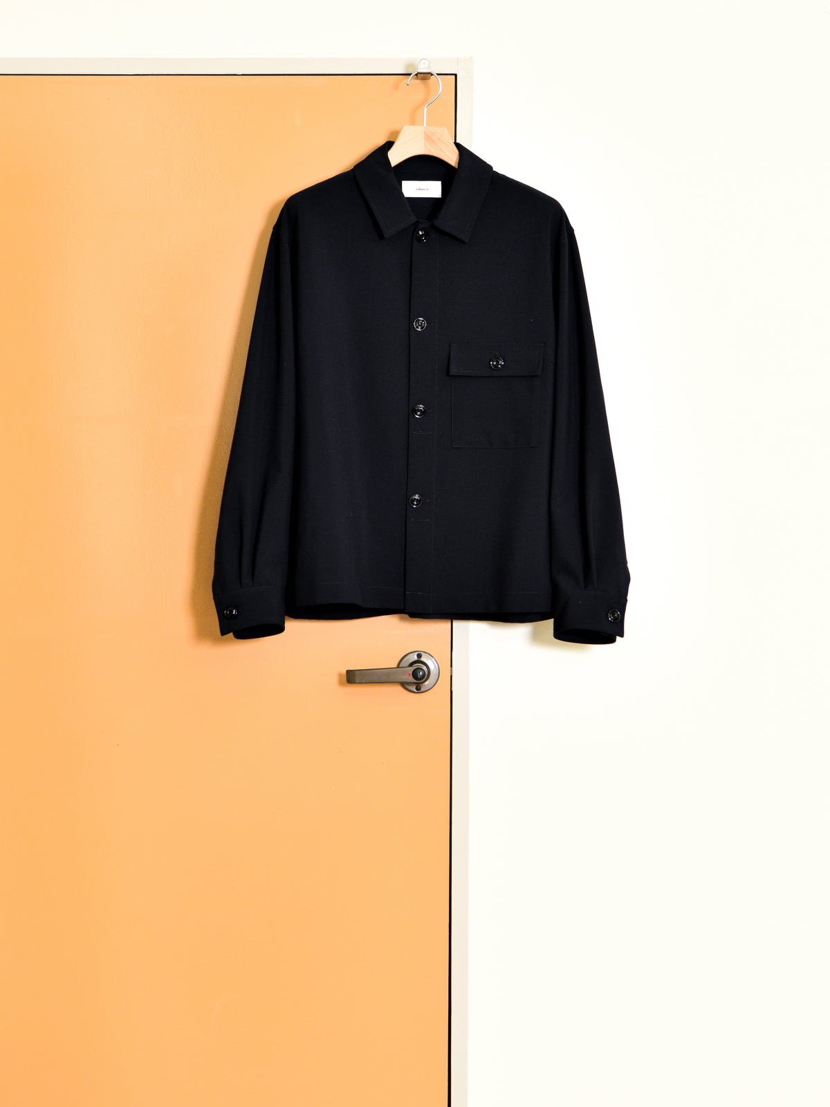 refomed リフォメッド Skip Box SHIRT "TW" NAVY ネイビー RESH-039 ポリエステル  ウール WOOL POLYESTER シャツ 26aw 春夏 日本取り扱い 名古屋 丸の内 セレクトショップ THIRD PLACE サードプレイス