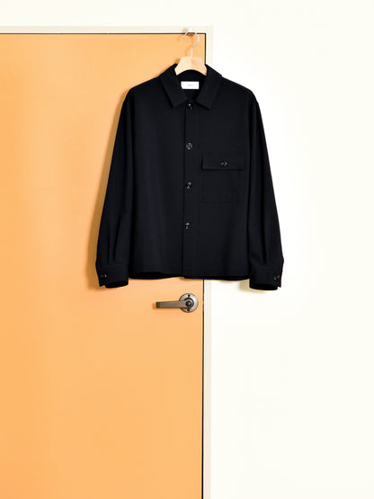 refomed リフォメッド Skip Box SHIRT "TW" NAVY ネイビー RESH-039 ポリエステル  ウール WOOL POLYESTER シャツ 26aw 春夏 日本取り扱い 名古屋 丸の内 セレクトショップ THIRD PLACE サードプレイス