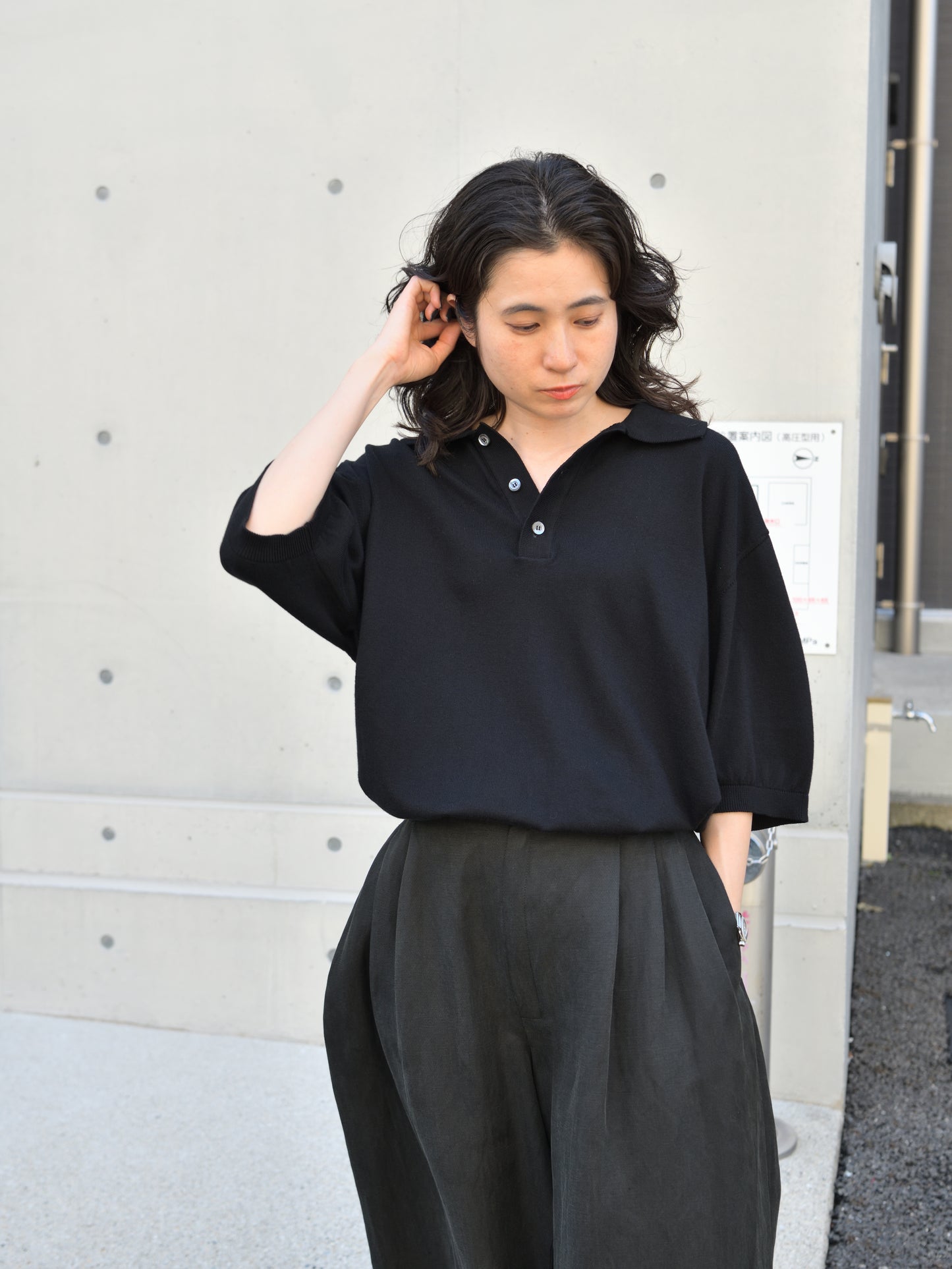 ANOTHER ASPECT アナザーアスペクト POLO SHIRT 3.0 ポロシャツ 新作 ブラック オーガニックコットン デンマーク コペンハーゲン 26ss 日本取り扱い 名古屋 丸の内 セレクトショップ THIRD PLACE サードプレイス