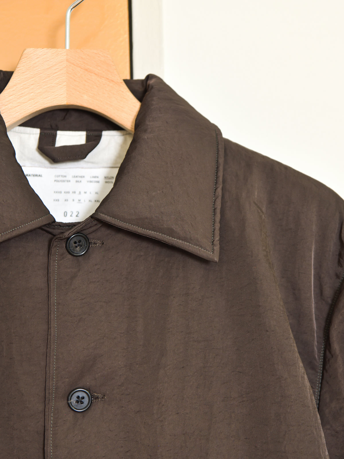 CAMIEL FORTGENS カミエルフォートヘンス PUFFED SIMPLE JACKET BROWN ブラウン CF.22.10.05.01 ジャケットPOLYAMIDE ポリアミド オランダ 26aw 春夏 日本取り扱い 名古屋 丸の内 セレクトショップ THIRD PLACE サードプレイス