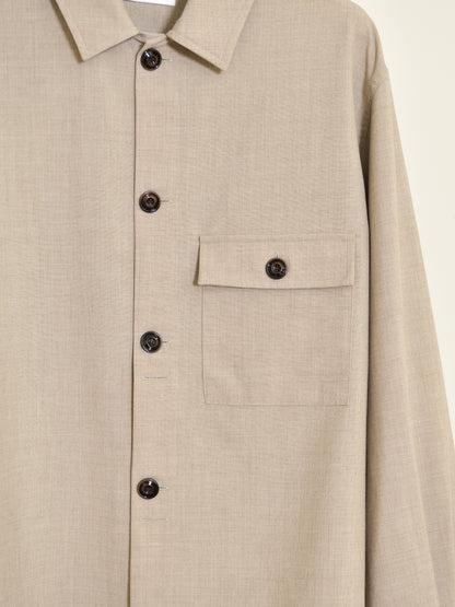 refomed リフォメッド Skip Box SHIRT "TW" NATURAL ナチュラル RESH-039 ポリエステル  ウール WOOL POLYESTER シャツ 26aw 春夏 日本取り扱い 名古屋 丸の内 セレクトショップ THIRD PLACE サードプレイス