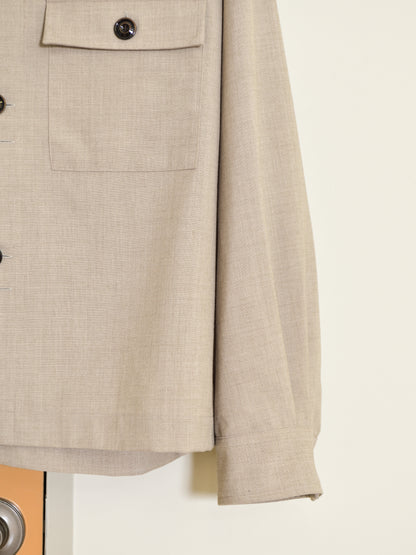 refomed リフォメッド Skip Box SHIRT "TW" NATURAL ナチュラル RESH-039 ポリエステル  ウール WOOL POLYESTER シャツ 26aw 春夏 日本取り扱い 名古屋 丸の内 セレクトショップ THIRD PLACE サードプレイス