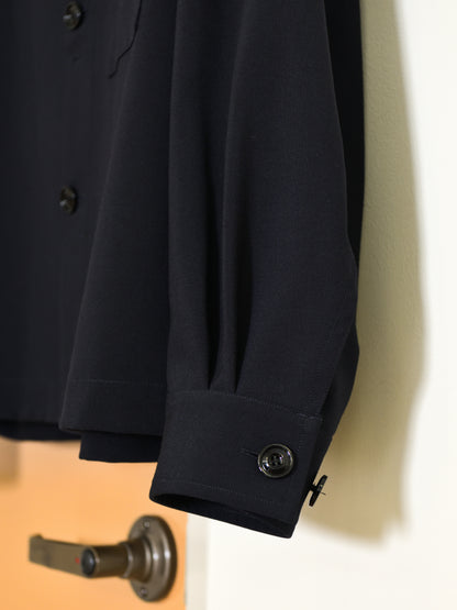 refomed リフォメッド Skip Box SHIRT "TW" NAVY ネイビー RESH-039 ポリエステル  ウール WOOL POLYESTER シャツ 26aw 春夏 日本取り扱い 名古屋 丸の内 セレクトショップ THIRD PLACE サードプレイス