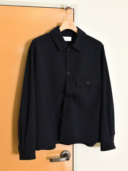 refomed リフォメッド Skip Box SHIRT "TW" NAVY ネイビー RESH-039 ポリエステル  ウール WOOL POLYESTER シャツ 26aw 春夏 日本取り扱い 名古屋 丸の内 セレクトショップ THIRD PLACE サードプレイス
