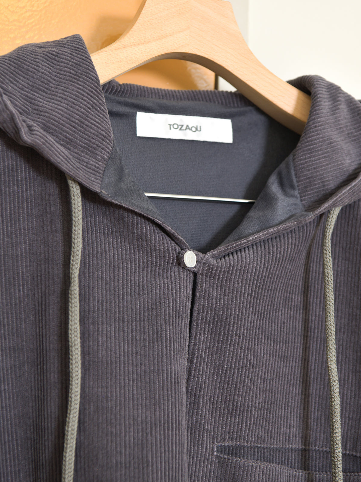 TOZAOU トザオウ Corduroy Smock チャコール グレー CHARCOAL GRAY TOZ-26AW-PO0001 コットン COTTON WOOL ウール スモック セットアップ 26aw 春夏 日本取り扱い 名古屋 丸の内 セレクトショップ THIRD PLACE サードプレイス