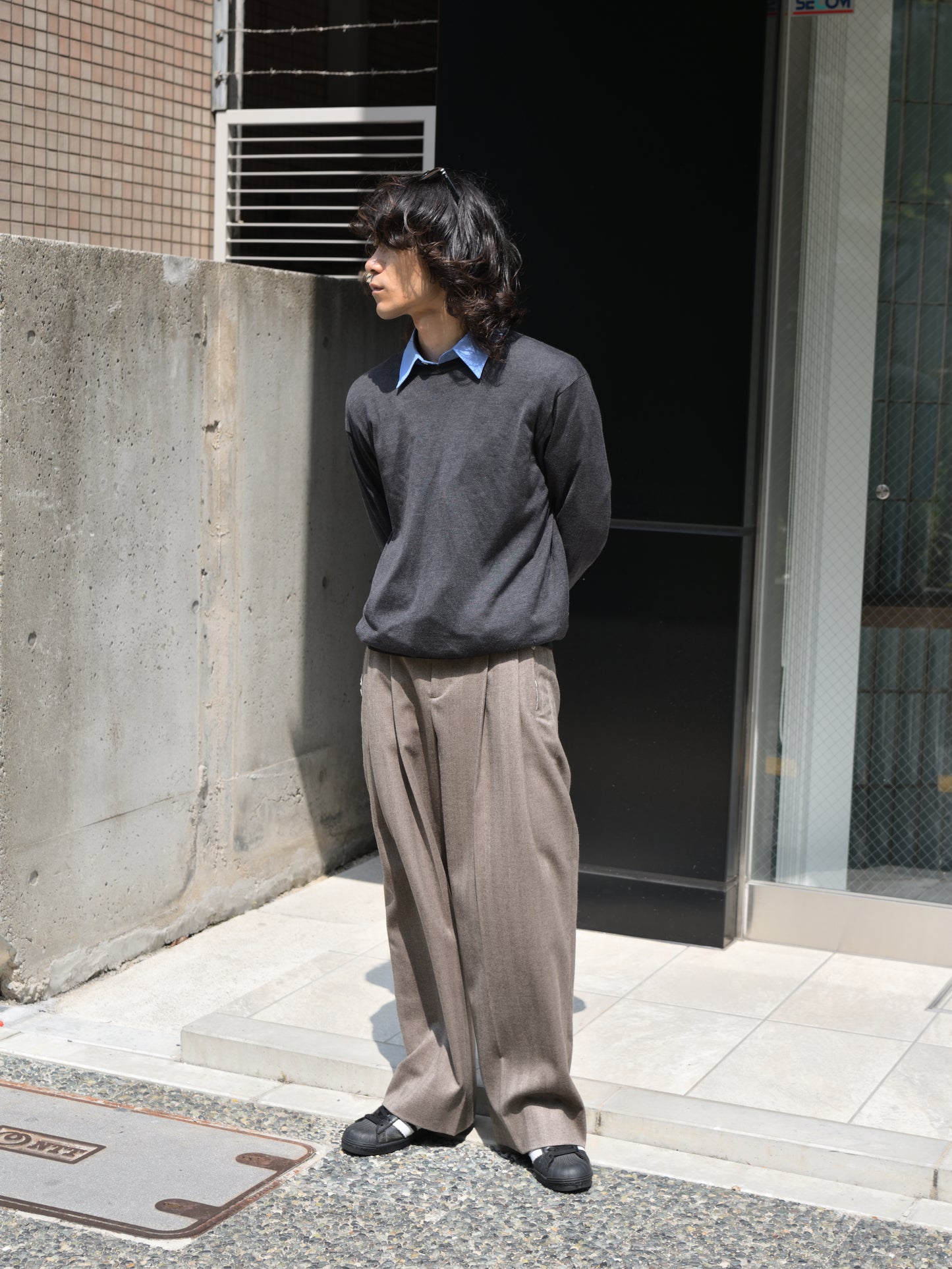 Ernie Palo アーニーパロ Standard Shirt EP12SH01 シャツ サックス SAX MEIAS メイアス シルク ニット SILK KNIT POLO SHIRTS SLPO-6S20-TP SILK CREW NECK PO SLPO-6S19-TP  別注 チャコール エクスクルーシブ ポロシャツ クルーネック 限定 ISSUETHINGS イシューシングス 26b/118-w-00 別注 スラックス BLACK BEAGE ウール 26AW 愛知県 名古屋 丸の内 ユニセックス セレクトショップ THIRD PLACE サードプレイス